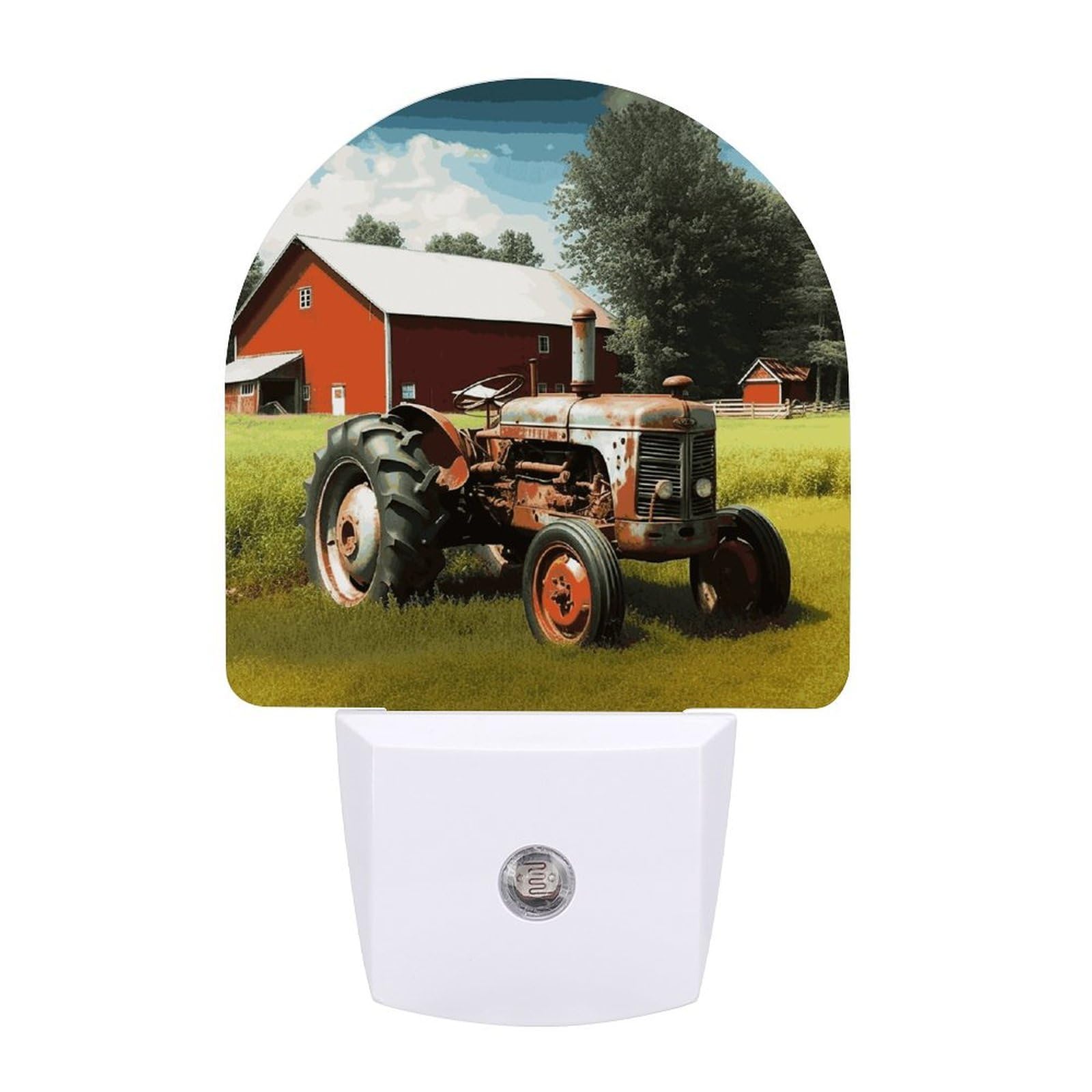 FekiLoot - LED Night Lights Cute Soft Night Lights with Light Sensors, Room Decor, Ambient Lighting, Warm and Automatic Company, Farm Tractors, Night Light for