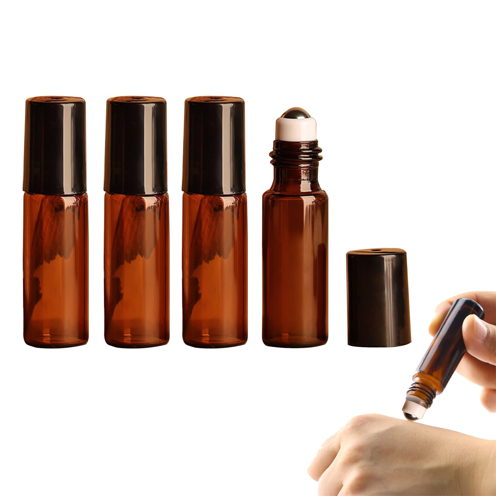 8 Boccette Roll-on Per Oli Essenziali - Vetro 5ml E 10ml - Foto 4