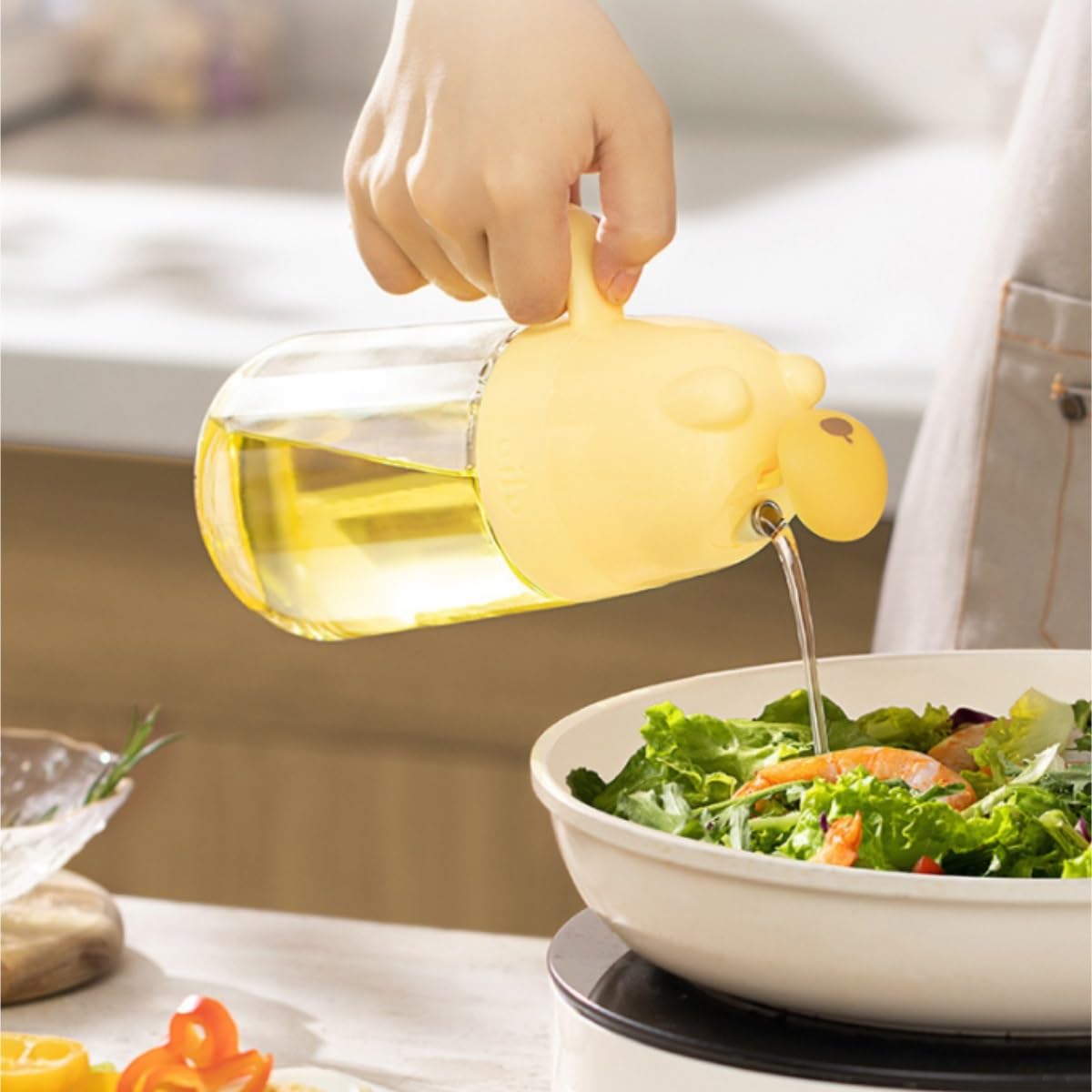 Dispenser per Salsa di Soia Cucina Domestica Salsa Di Soia Aceto Condimento Bottiglia Serbatoio Olio Bottiglia Di Olio Di Vetro Set Da 2 Pezzi Contenitore Dell'olio