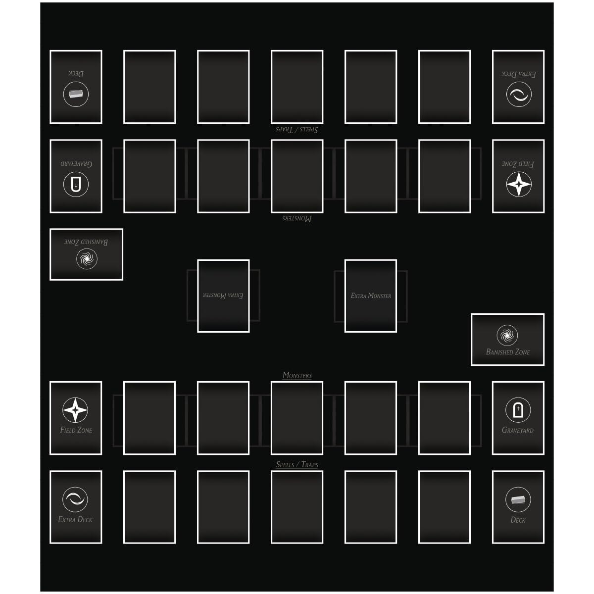 WAIFUWORLD SHOP Tapis De Jeu Avec Zones | Champ MR5 Actuel | TCG Dual Playmat Compatible Avec Les Jeux De Cartes Populaires | Tapis De Jeu De Cartes De Style Basique En