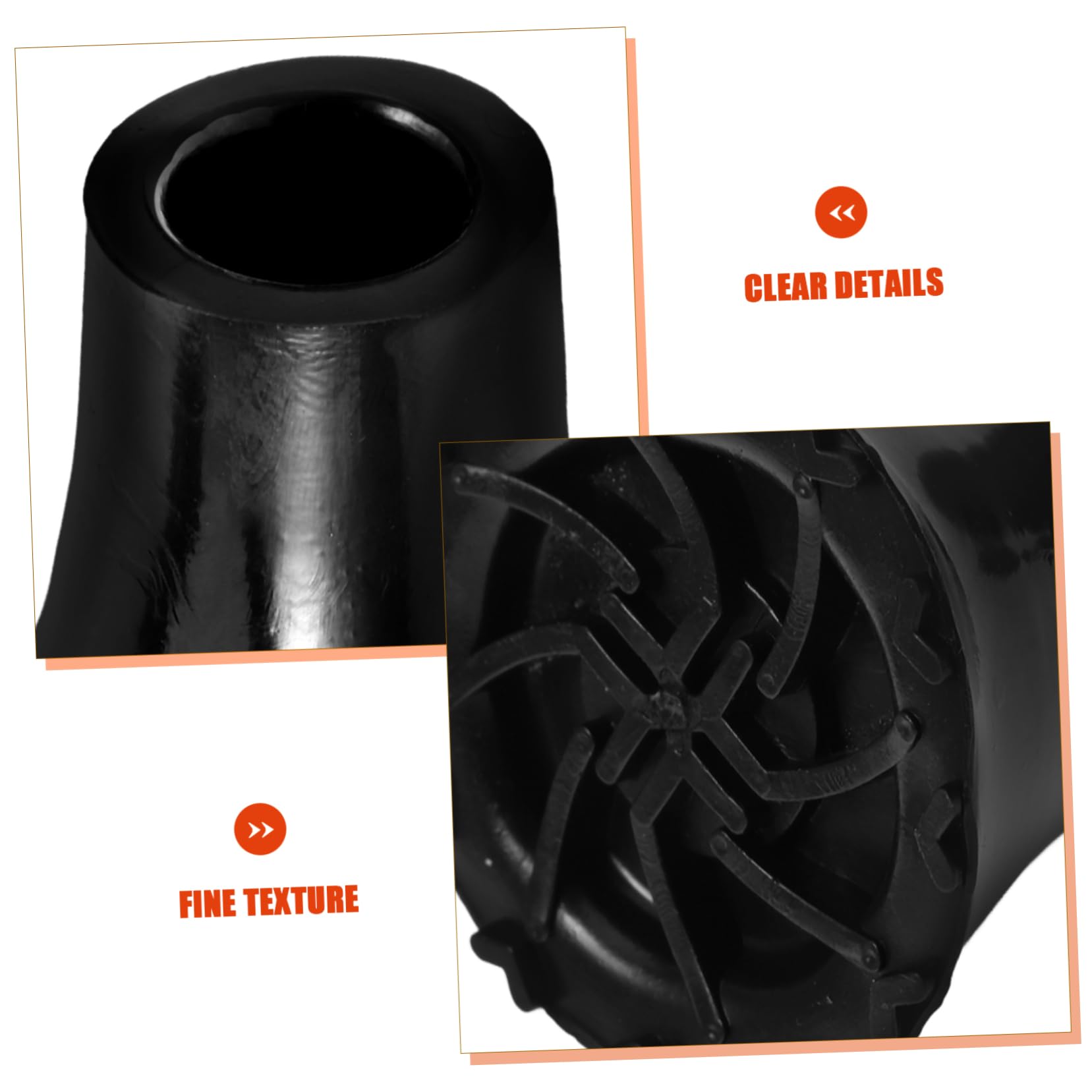 NOLITOY 3sets Crutch Pads Walking Stick Cane Tips Replacements Trekking Pole Foot Cover Crutch Feet Sleeves Trekking Poles Anti-Skid Tip Pads for Crutches Cane Tips PVC Black 4pcs*3