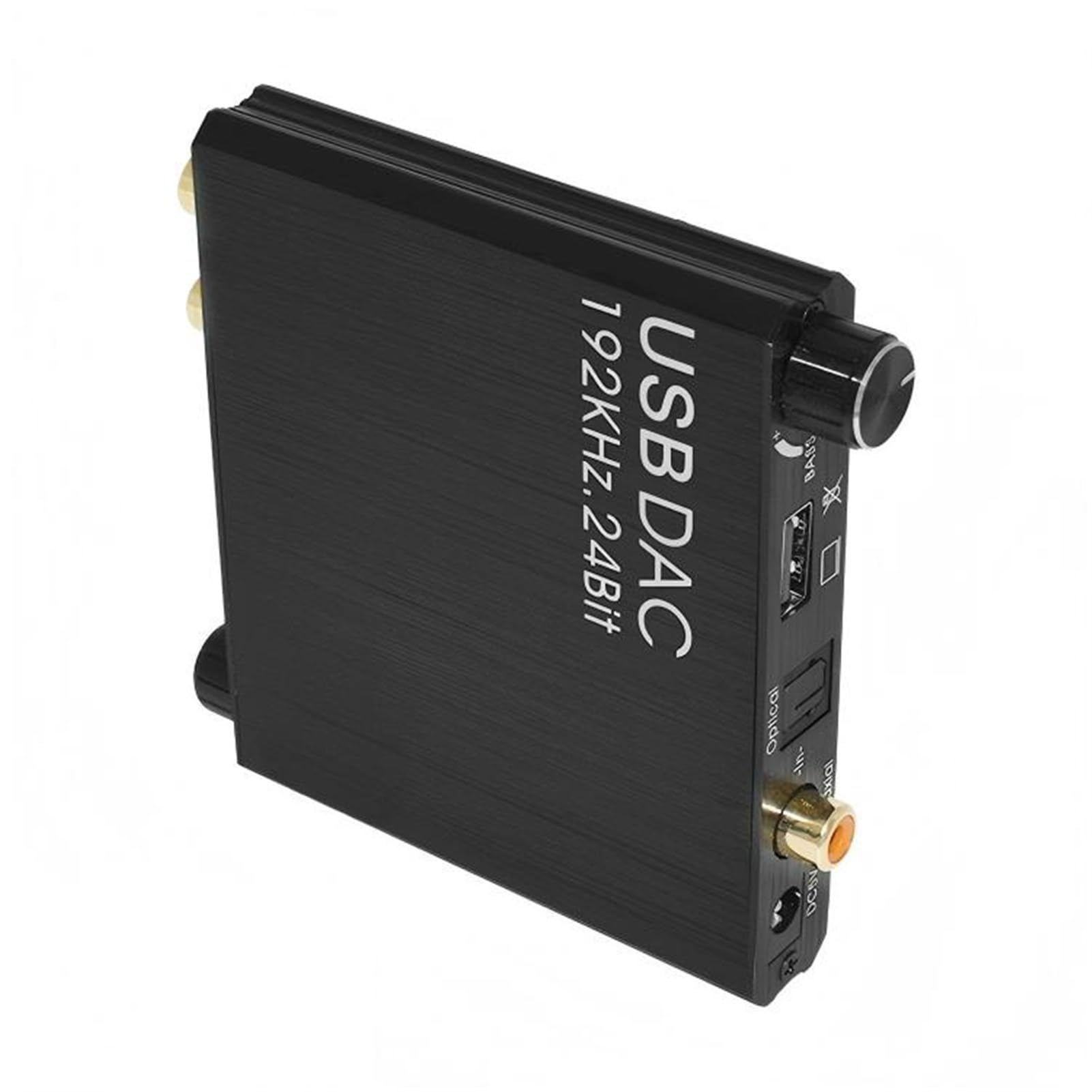 Convertidor Digital a analógico Ajuste de Volumen Graves Tarjeta Sonido USB DAC 192kHz óptico/coaxial