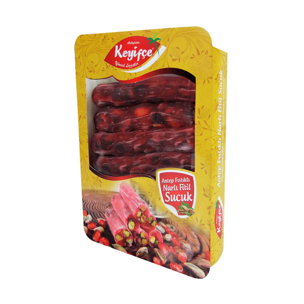 Keyifce Traditional Turkish Delights (Pomegranate Stick Delight w Pistachio 12.3 Oz)
