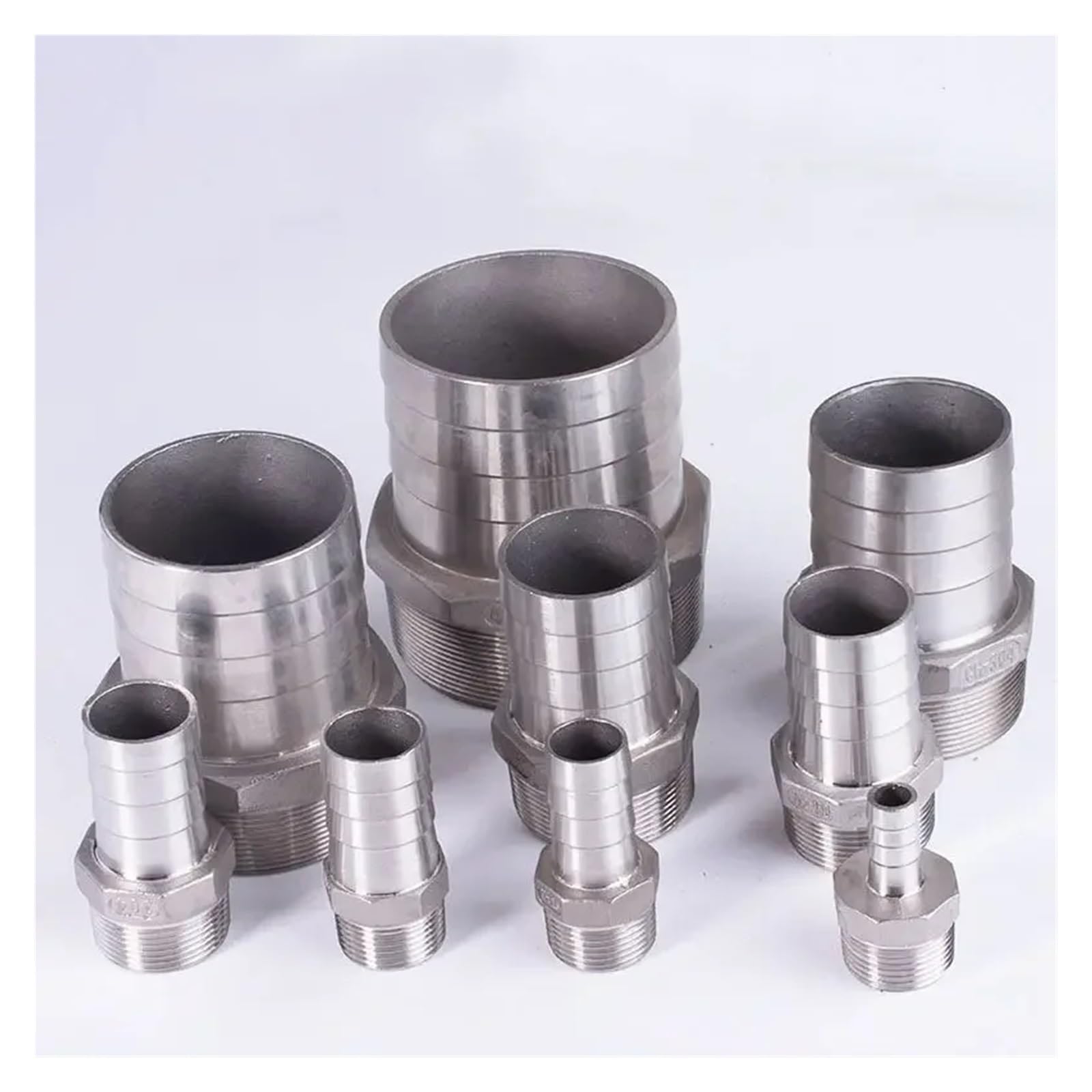 1/8" 1/4" 3/8" 1/2" 3/4" 1" BSPT männlich 6 8 10 12 13 15 16 19 20 25 32 mm Schlauchtüllenanschluss 304 Edelstahl-Schlauchkupplung(32mm,5 pcs,1-1/4")