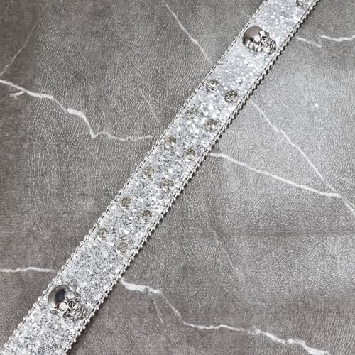 Eigso Rhinestone Leather Gothic Belt for Women Men Cowgirl CowBoy Western Waist Harness Studded Belt for Jeans Pants4