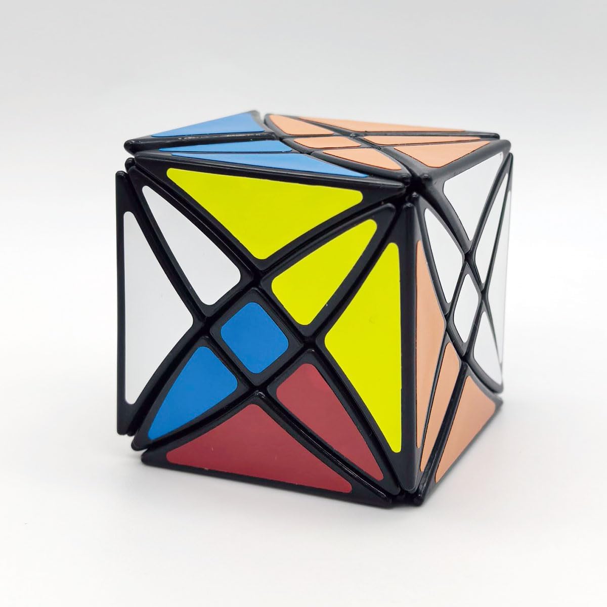 Willking Flower Rex Puzzle Cube 8 Axis Hexahedron Petals Abnormity Irregular Twist Cube Toy Black