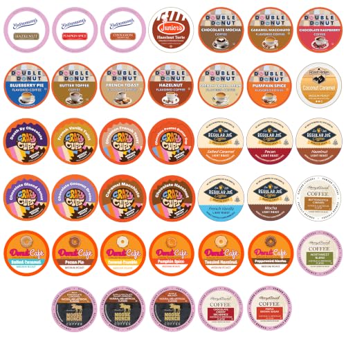 Image of Crazy Cups Flavored Coffee Pods Variety Pack for Keurig K Cups Brewers, Assorted Flavored Coffee Sampler, 80 Count