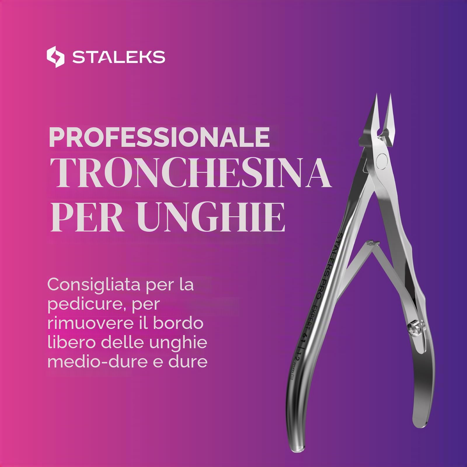 Pinza per cuticole STALEKS (lunghezza 12 mm) NE-61-12