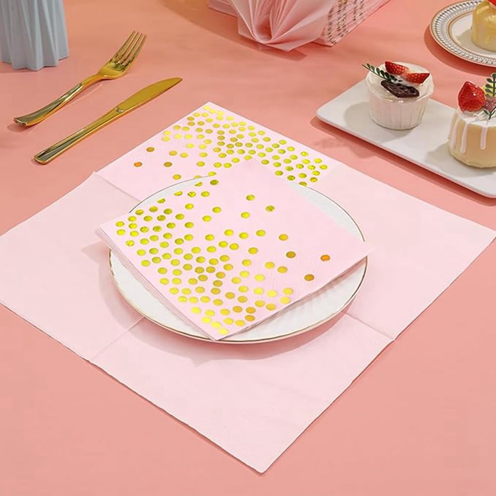 Deger 400 conteggio tovaglioli usa e getta rosa e tema compleanno decorazione per feste tovaglioli per cena di compleanno commemorativo matrimonio accessori per feste