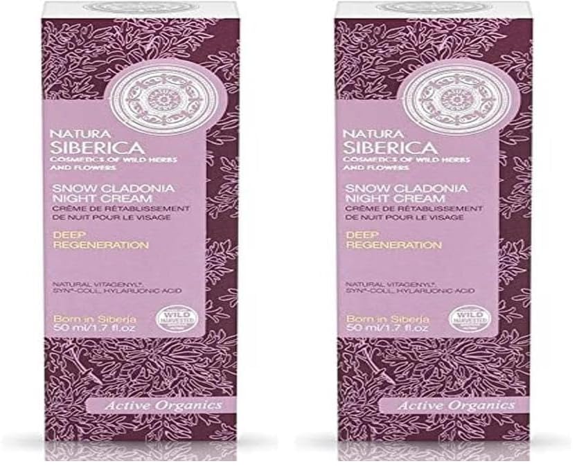 Natura Siberica, Crema nocturna facial - 50 ml. (Paquete de 2)