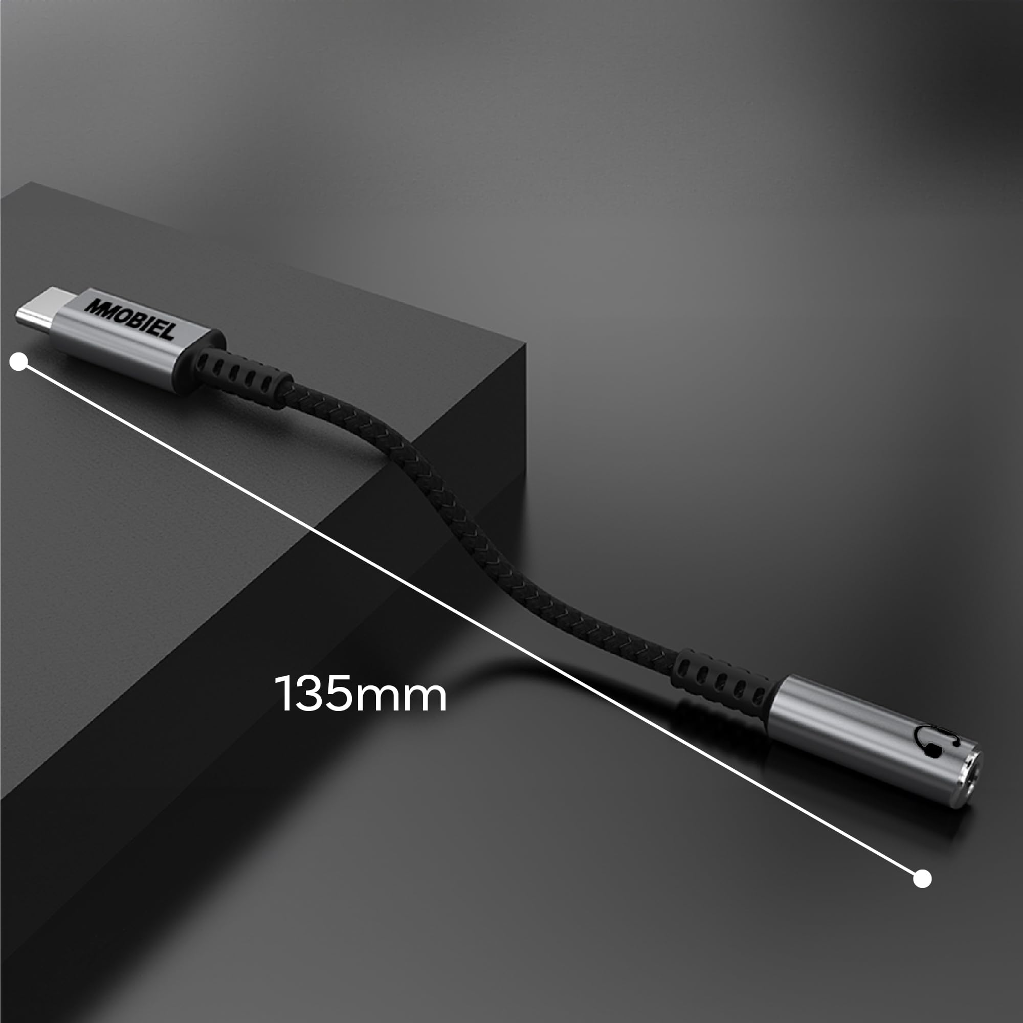 MMOBIEL Adattatore USB-C a Jack per Cuffie 3, 5mm TRRS – 32Bit/384Khz - Cavo Adattatore da USB-C ad Aux Compatibile con Samsung S26 S25 S24 S23, iPad, iPhone 17 16 15 e Altro – Alluminio