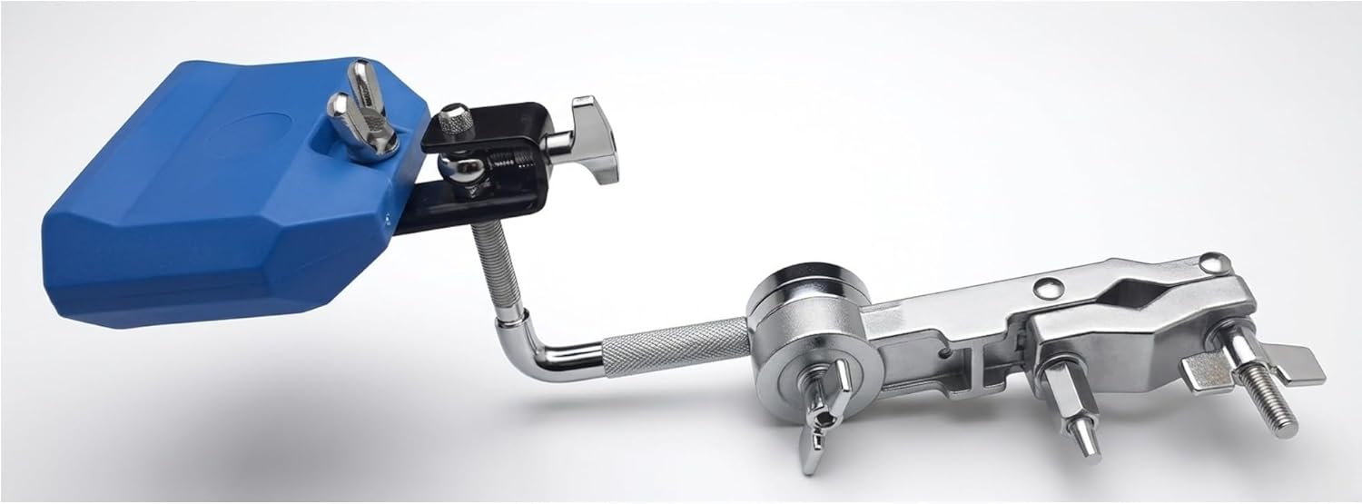 ROSS Percussion Universal Cowbell Mount Clamp with Adjustable L Rod, Multi-Fit Drum Hardware Accessory for Cymbal and Hi-Hat Stands