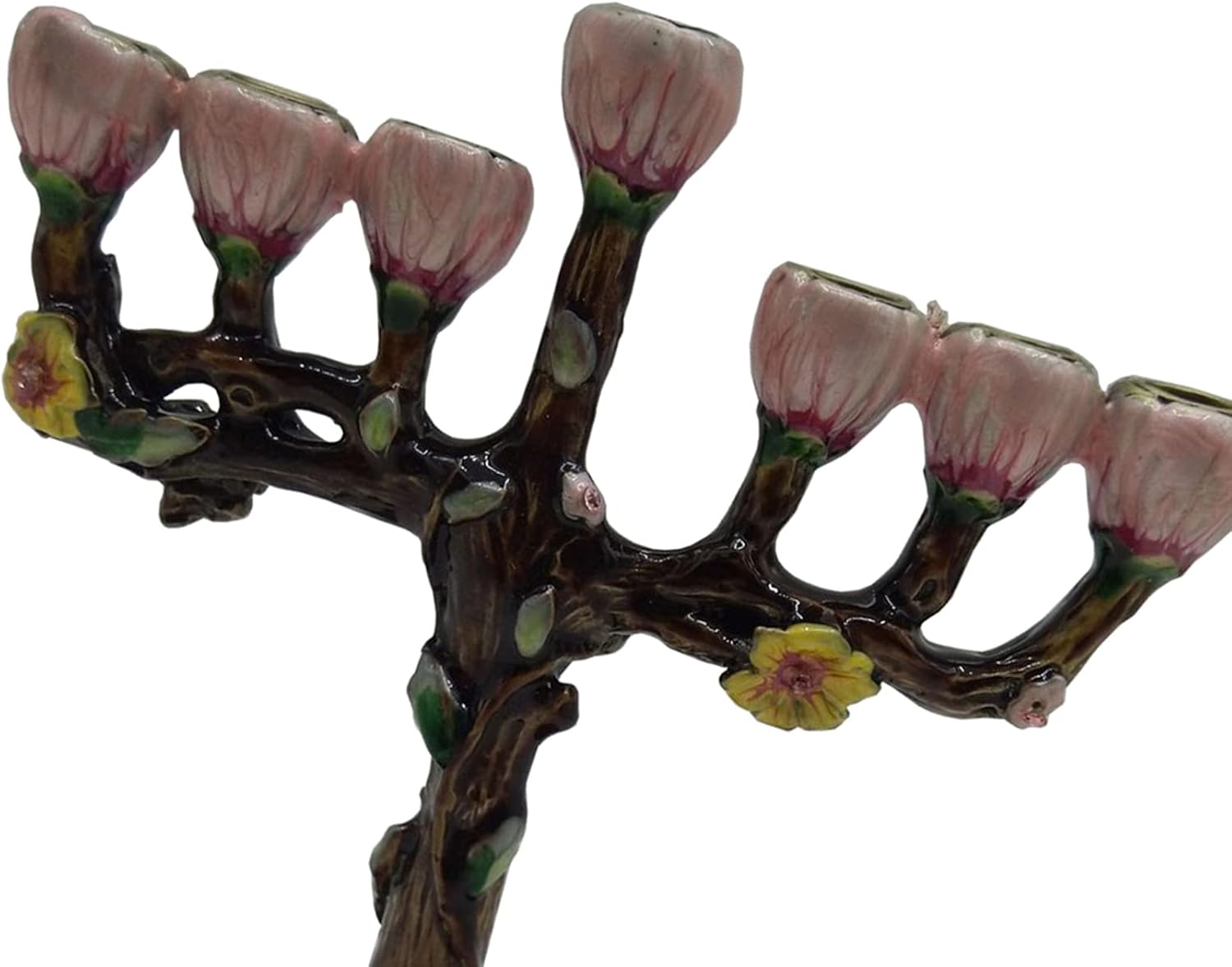 Jerusalem Israeli Menorah Decorative European Style Metal 9 Branch Judaica Menorah Retro Hand-Painted Enamel Candlesticks Ornaments