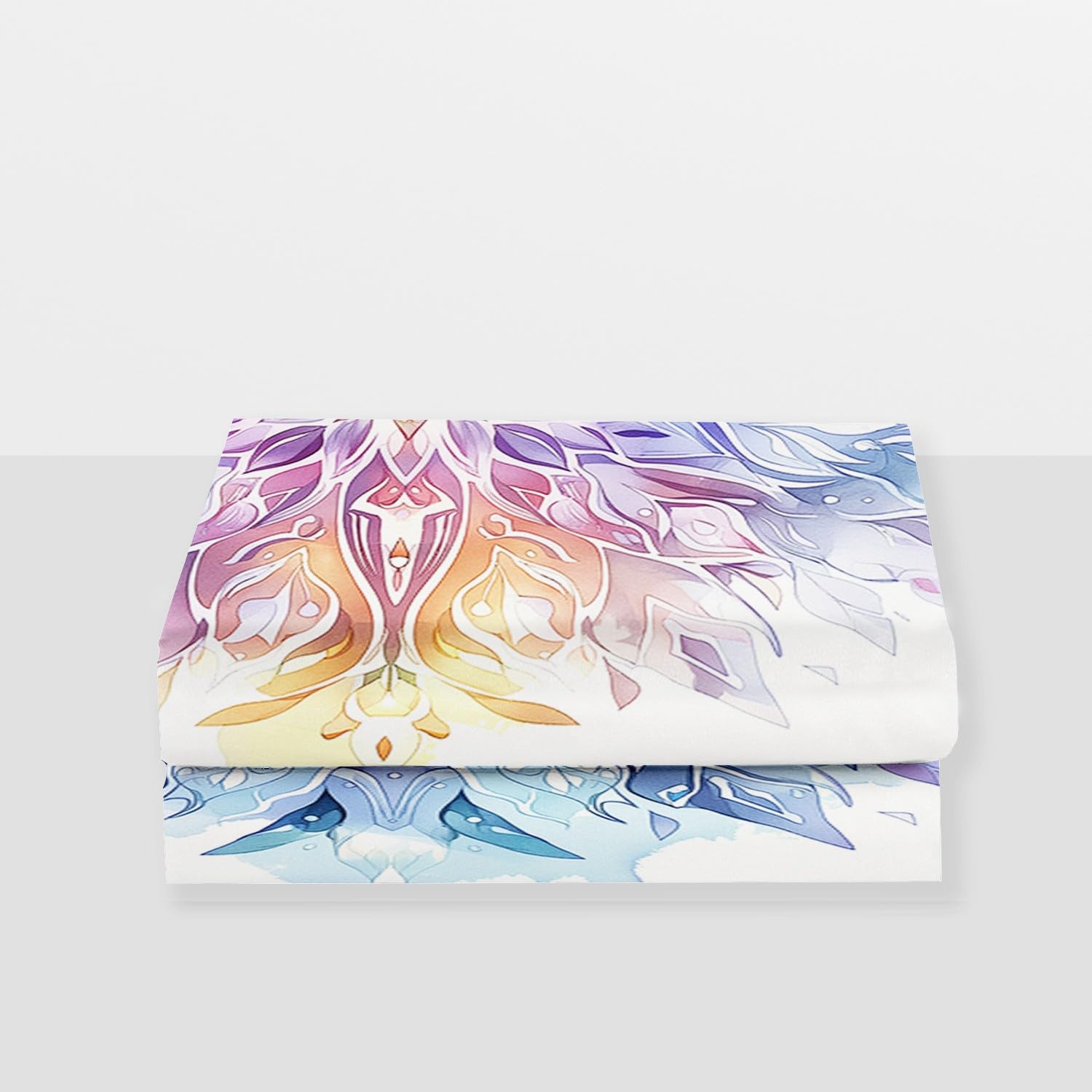 Lenzuolo con angoli stampato con fiocchi di neve in cristallo Lenzuolo con angoli stampato Morbido multicolore con 2 federe Lenzuolo con angoli da letto -30 cm 160 x 200 + 30 CM
