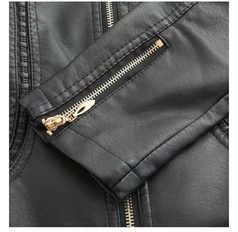Veste en simili cuir cintrée finissant les silhouettes inconfortables