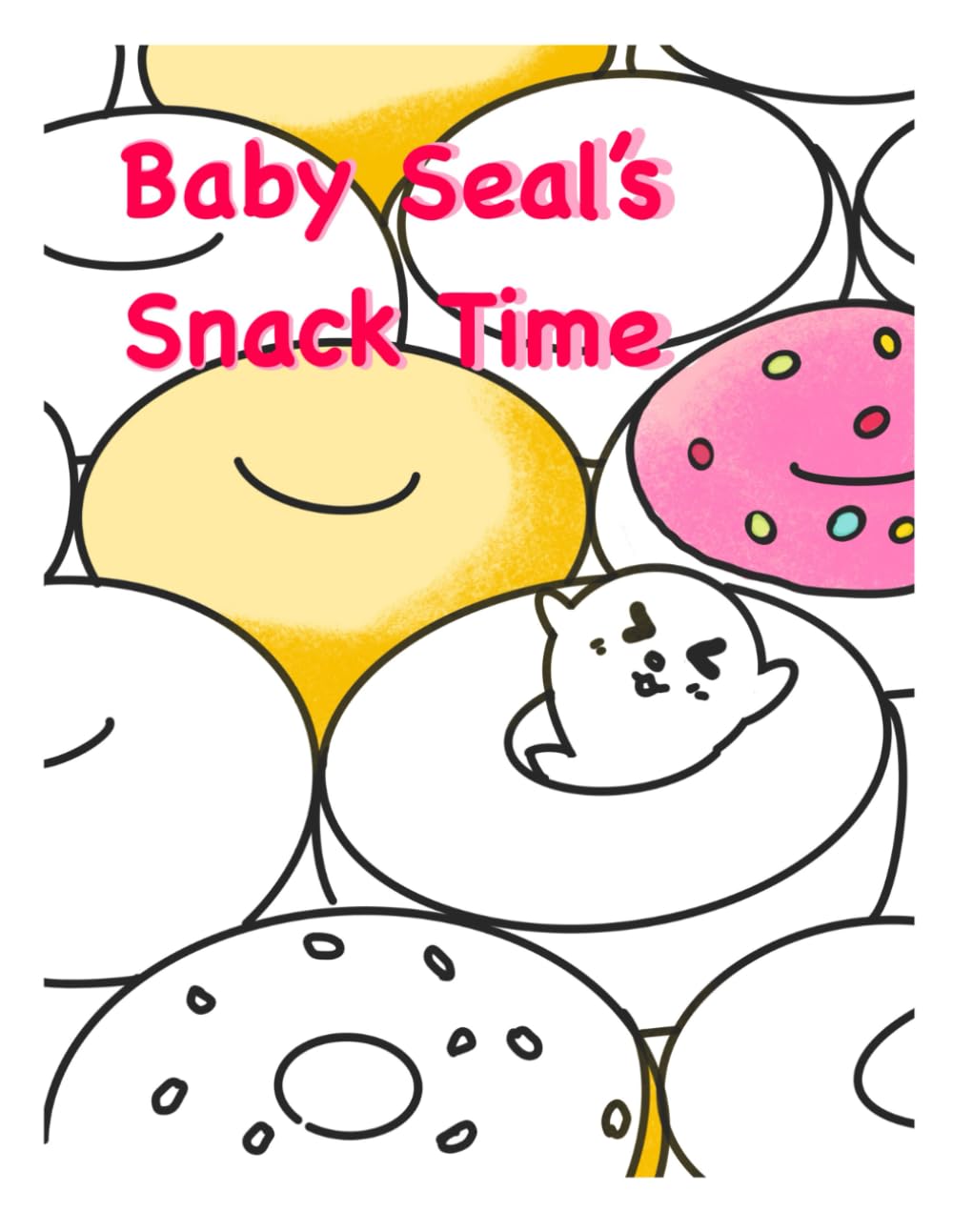 Baby Seal‘s Snack Time: A Cute Chibi Coloring Book for Kids