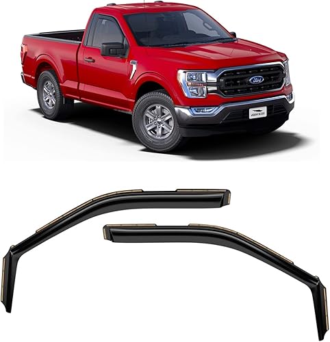 Miniatura 1 de Voron Glass Protectores de lluvia extra duraderos en canal para Ford F150 2021-2024 Regular CabSuperCrewSuperCab, deflectores de ventana, viseras de