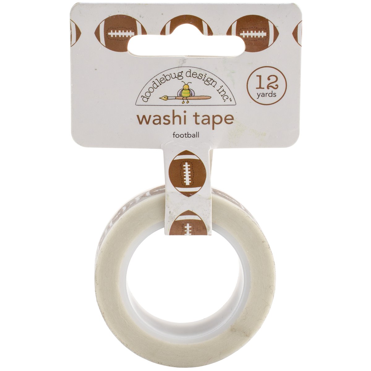 Doodlebug Washi Tape 15mmX12yd-Touchdown, Touchdown Footballs