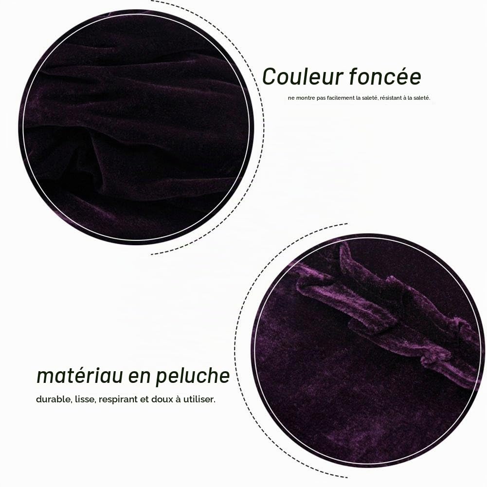Couverture de piano droit, housse de piano droit housse de protectuion en velours d'or Accessoire de piano(Violet)