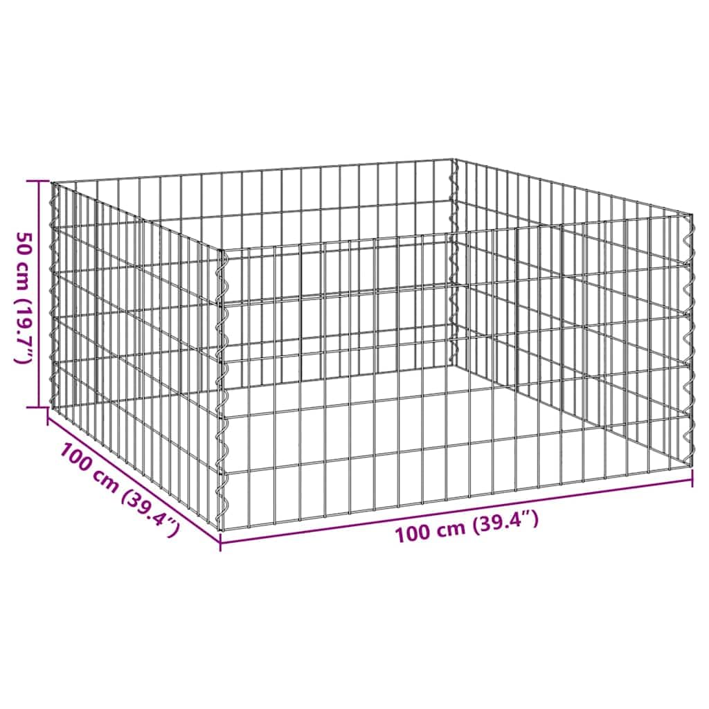Compostiera quadrata da 100 x 100 x 50 cm, in ferro robusto per rifiuti da giardino, compostaggio efficiente, design salvaspazio, ideale per giardinieri attenti all'ambiente
