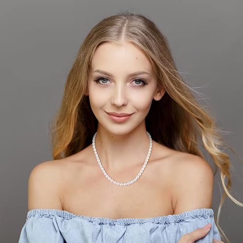 Miniatura 3 de COAI Collar de perlas de agua dulce para mujer y niña, Perla de agua dulce, Agua dulce perla