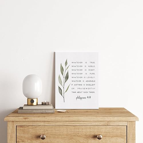 Miniatura 2 de Lienzo motivacional con versículo bíblico, arte de pared, decoración de granja, afirmación, escritura, impresiones en lienzo religiosas, decoración