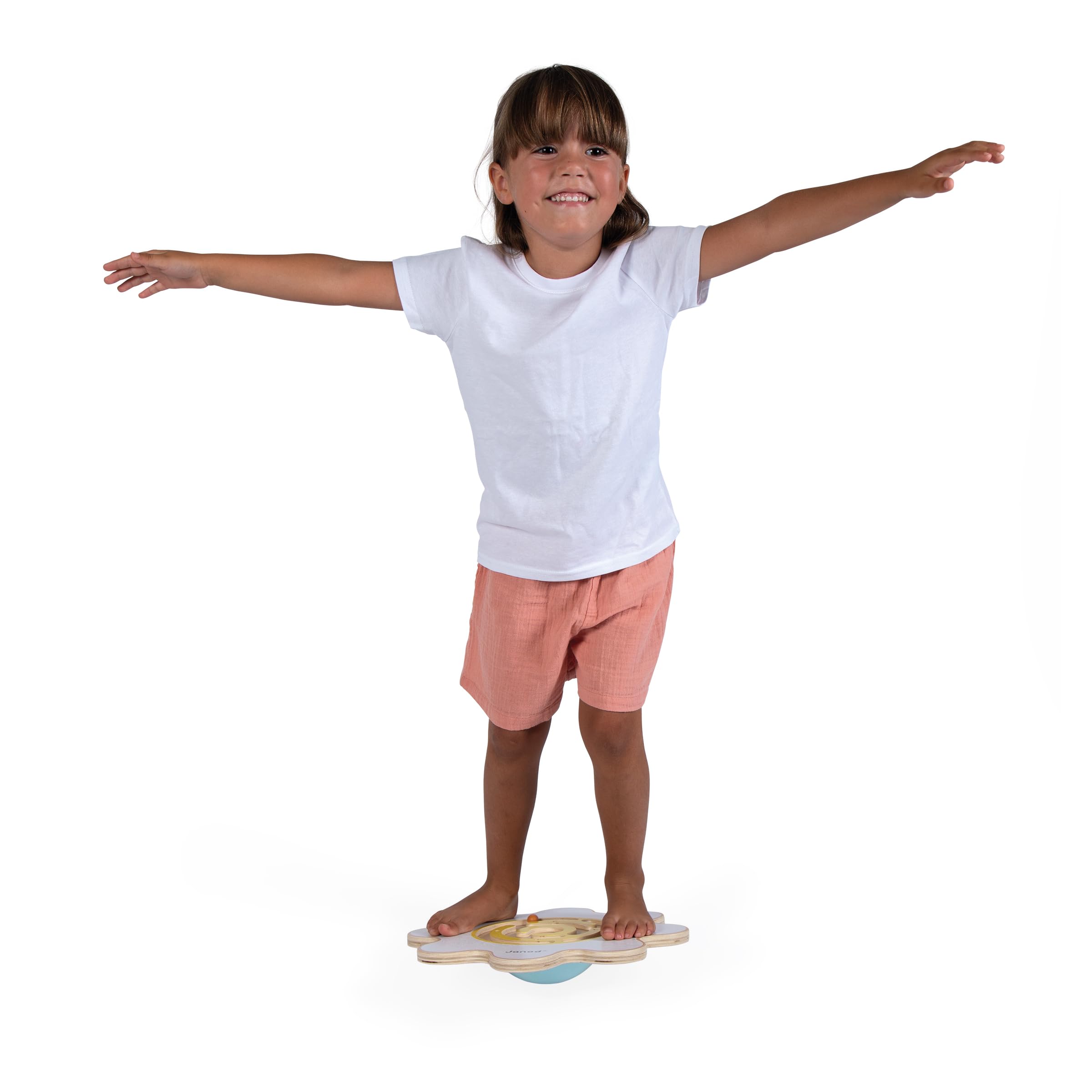 Janod Planche d'Équilibre Fleur Sweet Cocoon Jouet en Bois FSC Développe Équilibre et Concentration Enfant dès 5 Ans