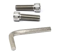 Vista 165 de iexcell 25 piezas M4 x 60/65/70/75/3.150 in paso de rosca 0.028 in acero inoxidable 304 cabeza hexagonal Tornillos Tornillos surtido Kit