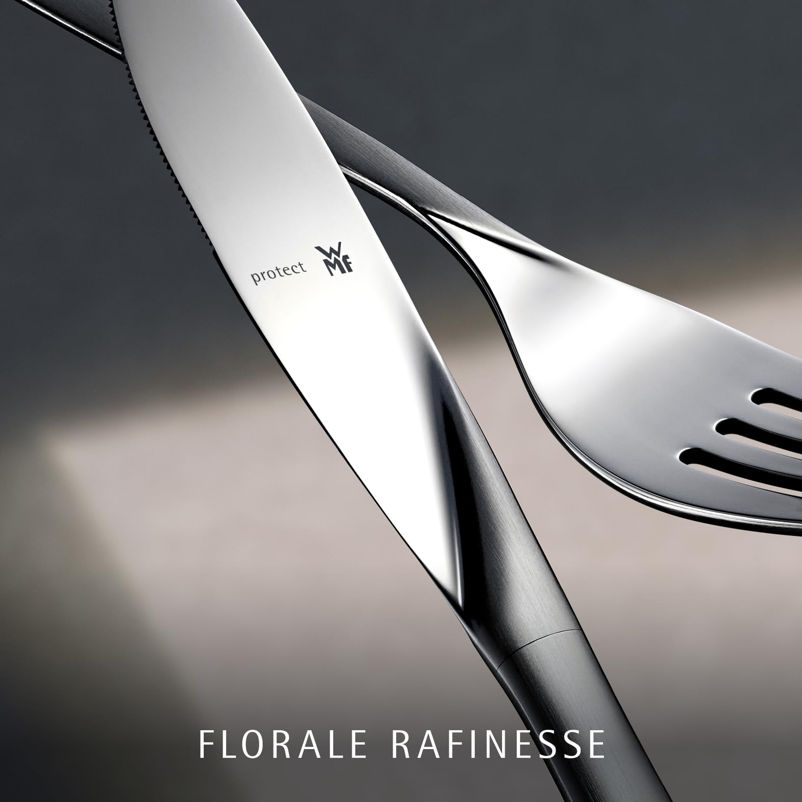WMF Virginia Edelstahl Besteck Set 6 Personen, Essbesteck Set 30 teilig, Hohlheftmesser, Cromargan protect teilmattiert, kratzbeständig