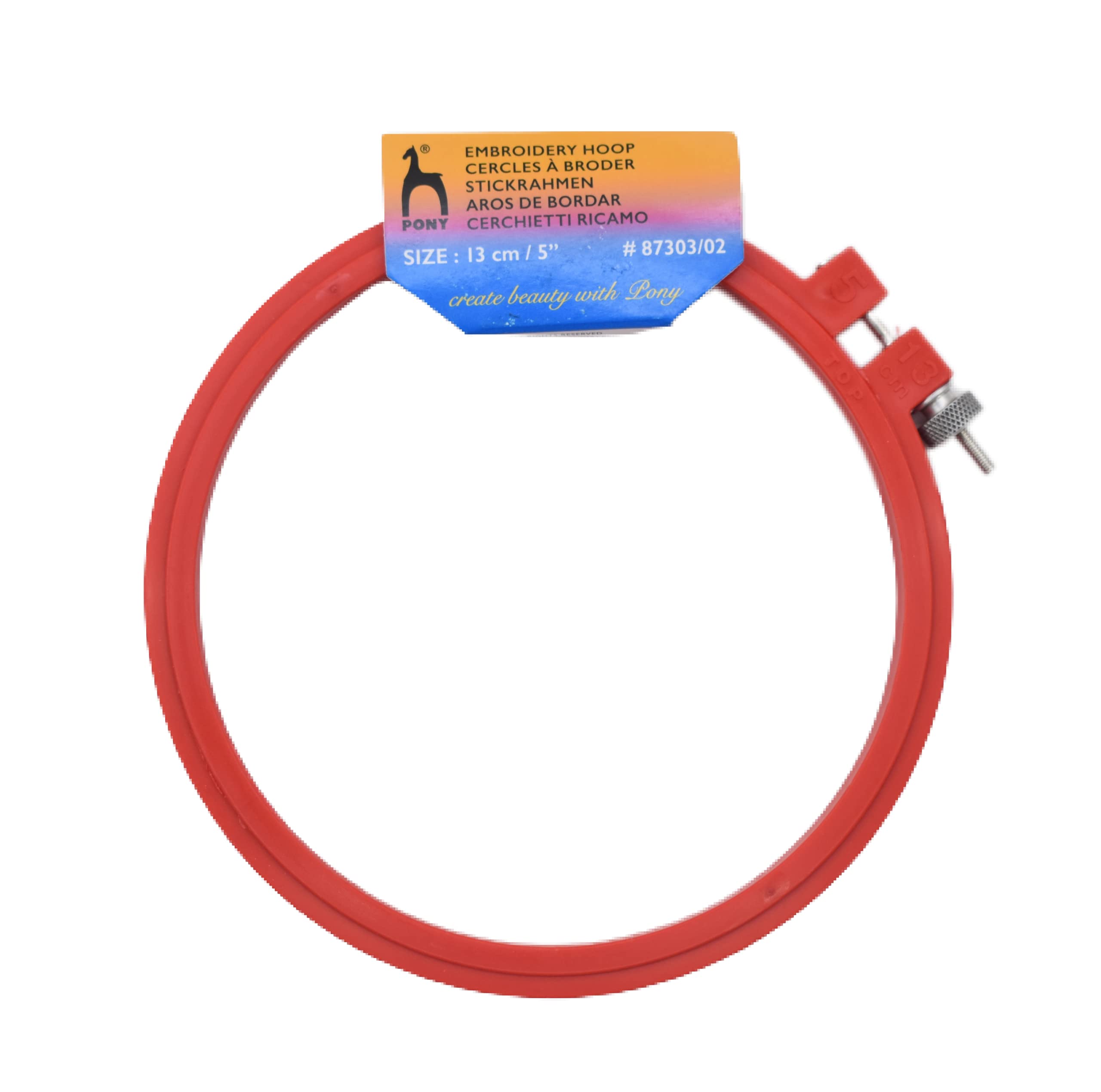 HUNNY- BUNCH® Premium Pony Plastic Embroidery Hoop Ring Frame Adjustable Handy Sewing Circle for Embroidery Floss, Needle Art & Design (Size: 13cm/5" in)(Pack of 1)-picture-21