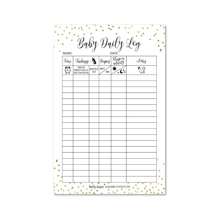 Buy Newborn Baby Log Tracker Journal Book, Infant Daily Schedule