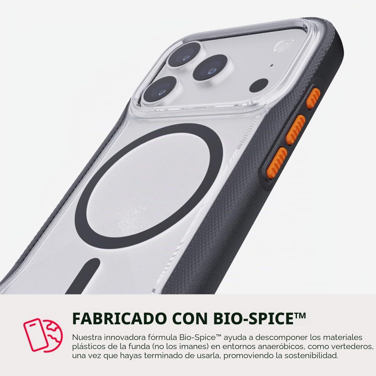 Tech21 iPhone 17 Pro EvoPro con MagSafe Transparente/Negro