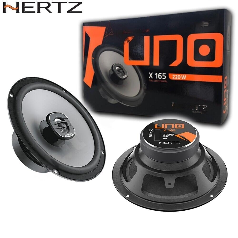 Kit 6 Casse Altoparlanti per VW Tiguan dal 2007 al 2024 compatibile con Hertz K165+X165 Anteriori e Posteriori con Set 4 Anelli + 4 Connettori Adattatori