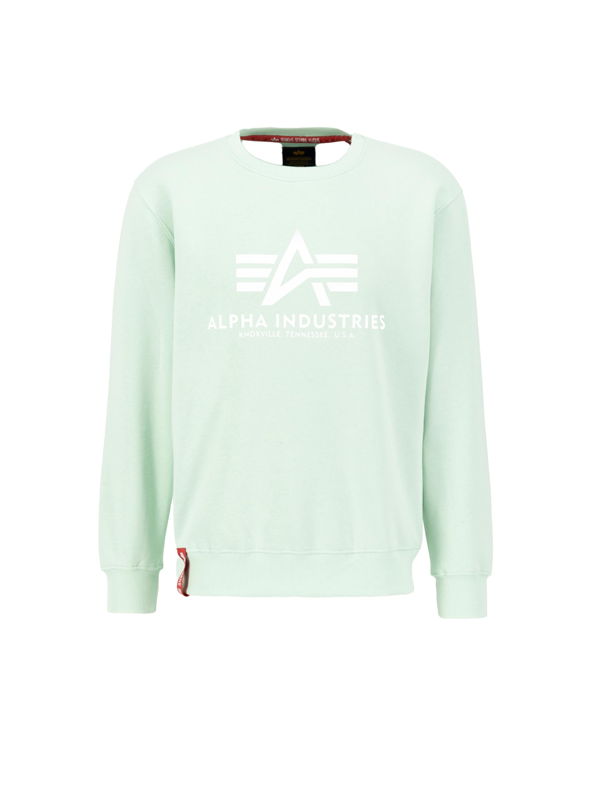 Alpha Industries Herren Basic Pullover Sweatshirt, Blickdicht, Mint, M