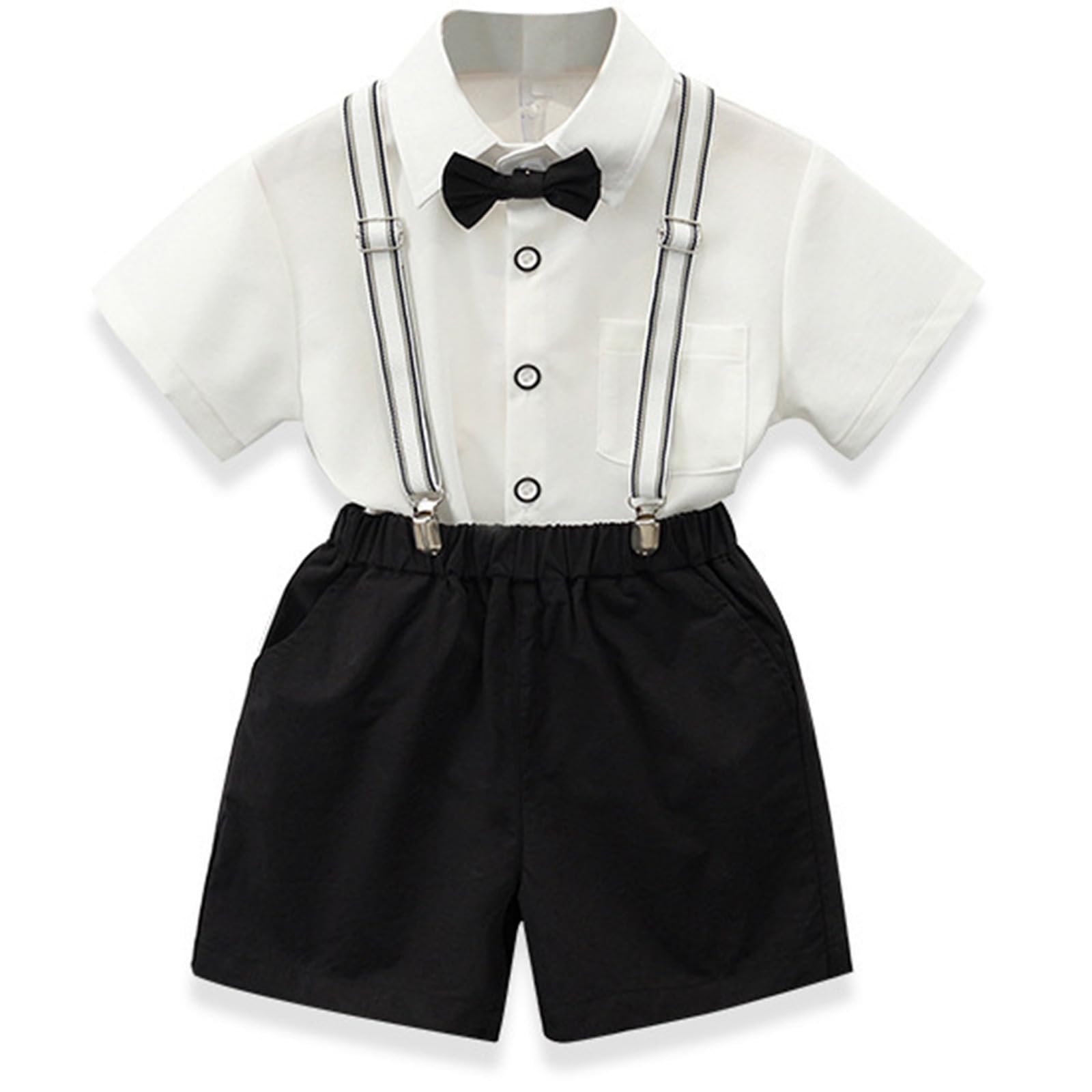 Completi Estivi Bambino, Vestito Battesimo Bambino, Set Neonato - Completo Elegante Camicie Pantaloncini, Adatto Per Compleanni E Altre Occasioni, 1-6 Anni