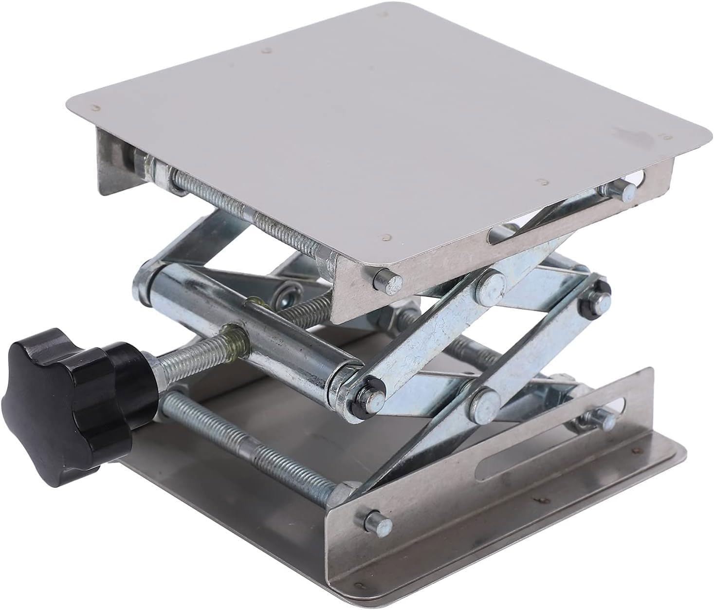 Mesa de elevación manual, plataforma de elevación de tijera de acero inoxidable para coches RC y laboratorio, alta capacidad de carga, 30 x 30 cm