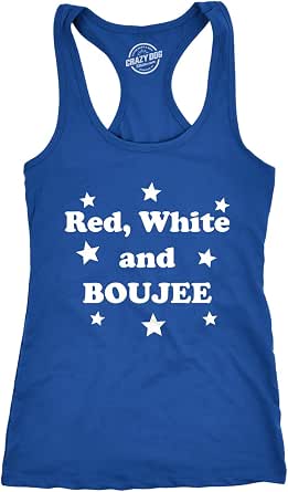 Women's Red White and Boujee Funny Sleeveless Workout Tank Top