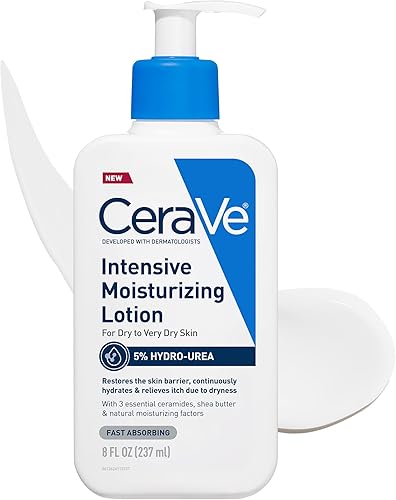 CeraVe Intensive Moisturizing Lotion, Hydro-Urea + Shea Butter, Body Lotion For Dry Skin, Relieves Signs Of Extra Dry Skin, Non Greasy Hydrating Cream For Rough, Tight, Red & Itchy Skin, 8oz