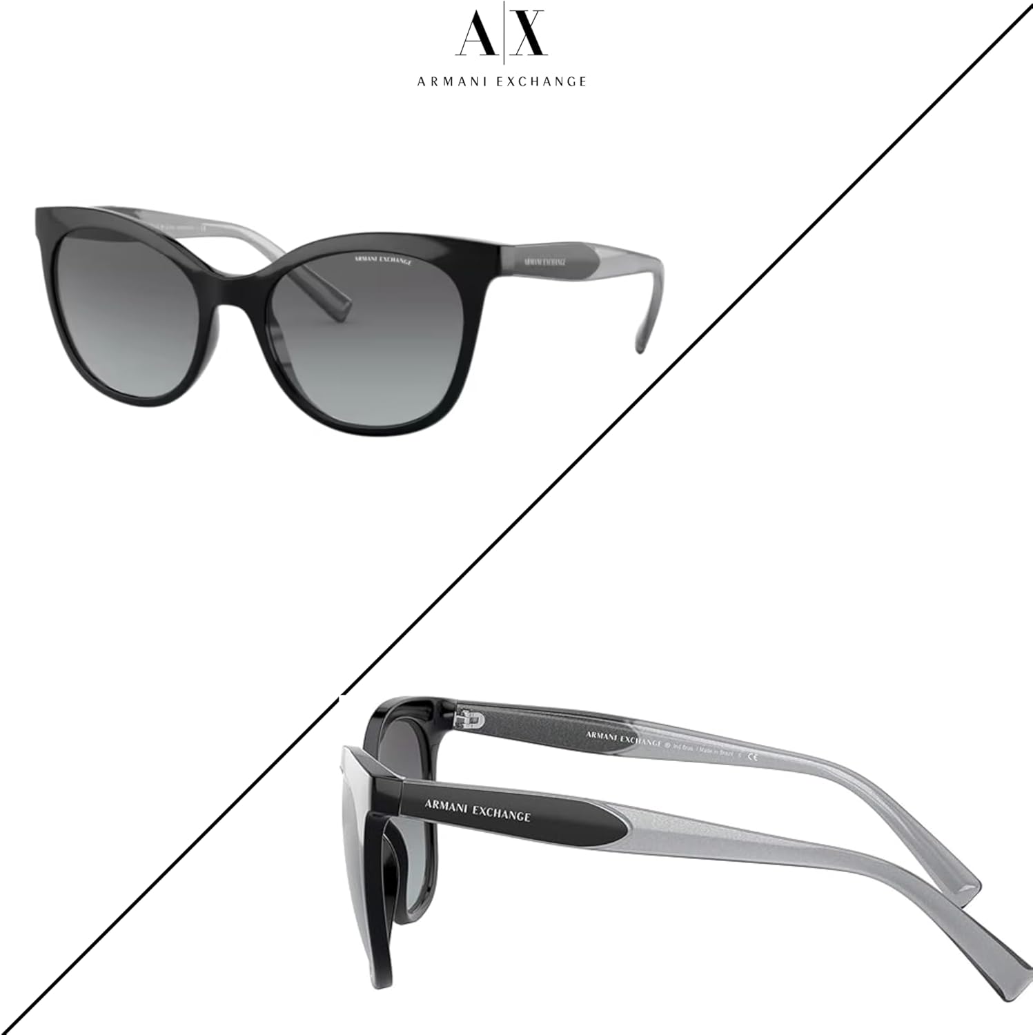 Armani Exchange AX4094S Cat Eye Sunglasses for Women +BUNDLE with ACCESSORY EYEWEAR KIT