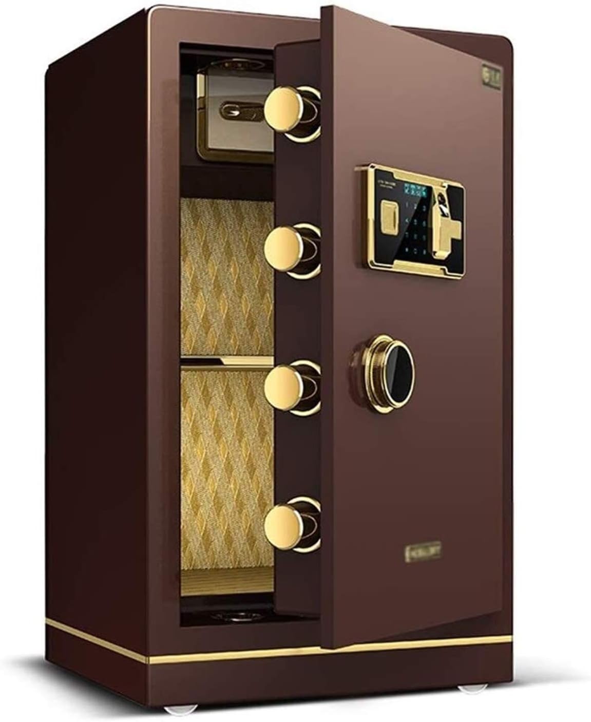 Diversion Wall Safes Electronic Home with Medium Fingerprint Password Large Anti-Theft Steel Deposit Box (Color Brown, Size * 60cm) Safe