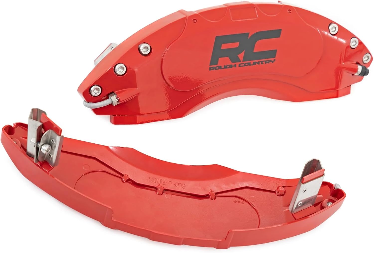 Rough Country Rear Brake Caliper Covers for Jeep Wrangler JK/Wrangler Unlimited (2007-2018) - Red Corrosion Resistant Finish, 6061-T6 Aluminum, Rear Brake Caliper Cover (Set of 2)