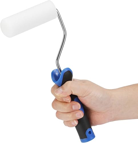 Miniatura 5 de Rodillo de pintura de espuma, recambios de cubierta de rodillo de pintura de 4 pulgadas, siesta de rodillo pequeña, extremos cubiertos de espuma,