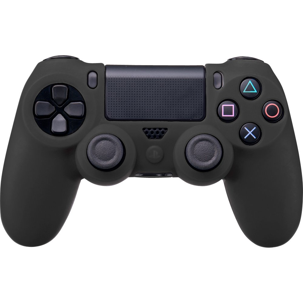 (未使用･未開封品)　CYBER ・ コントローラーシリコンカバー スタッドタイプ ( PS4 用) ブラック - PS4 bt0tq1u CYBER・コントローラーシリコンカバー スタッドタイプ（PS4用