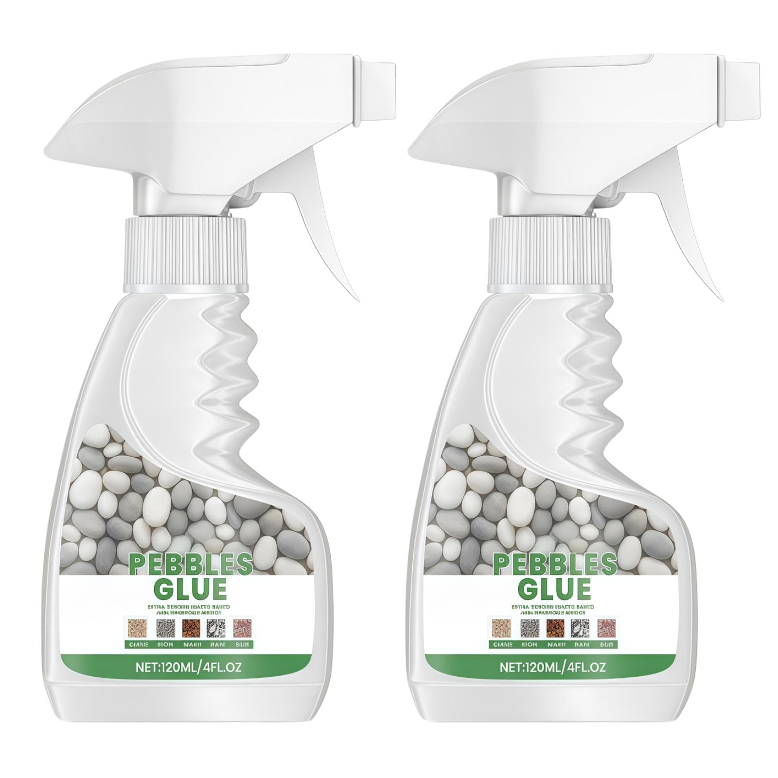 2*120ml Pebble Glue,Gravel Glue & Stone Glue Adhesive Spray for Garden Gravel,Resin Gravel Binder for Water-Based Stones,Gravel Glue for Garden Stones,Pebble Glue Outdoor,Waterbased Binder for Pebbles