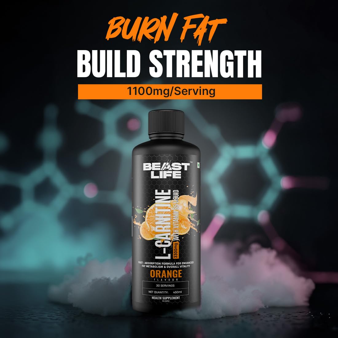 beast l carnitine Fatburner L-Carnitine with Vitamin B5 Liquid