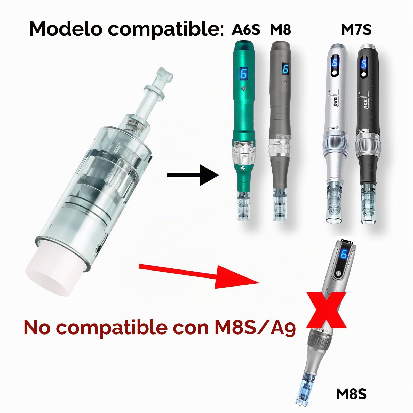20 Pcs Agujas Dermapen 36 puntas para Microneedling pen, Derma Pen M8 Cartuchos 36 Pins, Microagujas de Repuesto Original de Microneedle Dermapen Ultima M8, M7S, A6S (36 Pins, 20 Pcs)