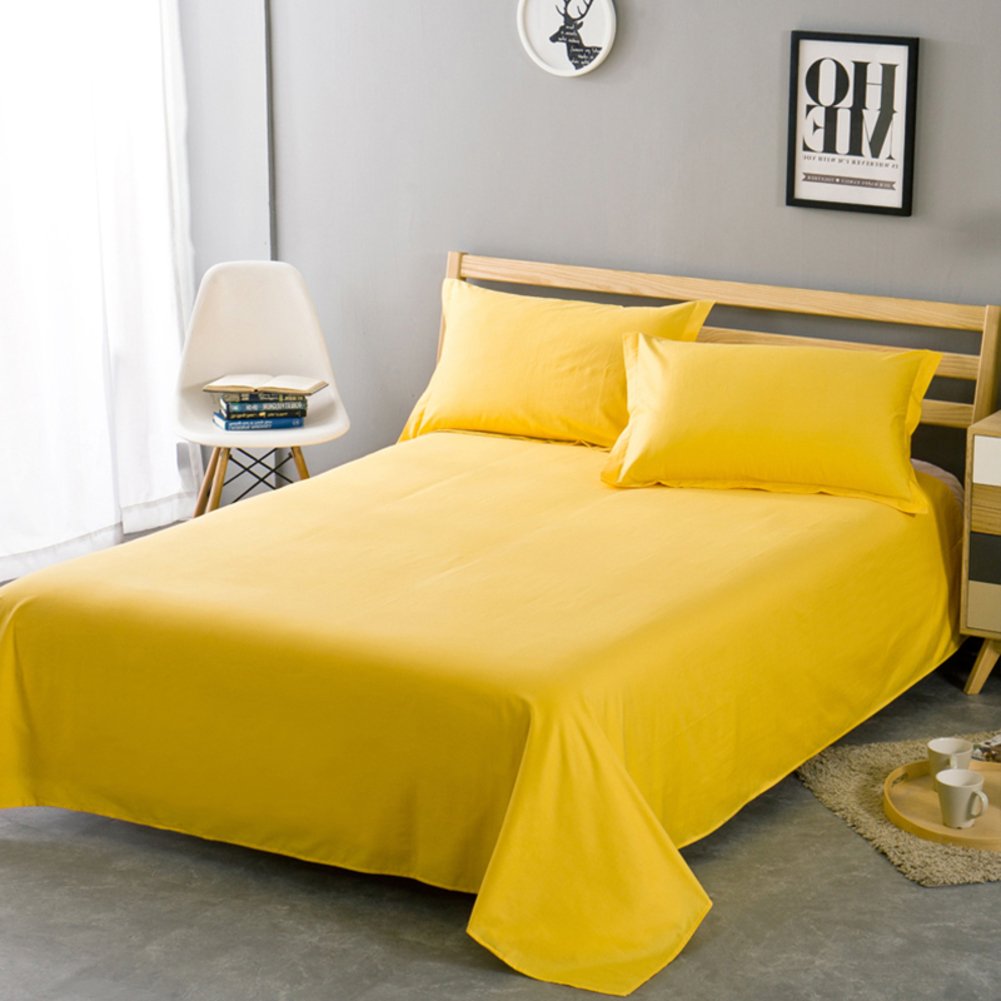 Linge de lit drap plat en pur coton dimensions 160x230cm pour chambre adulte