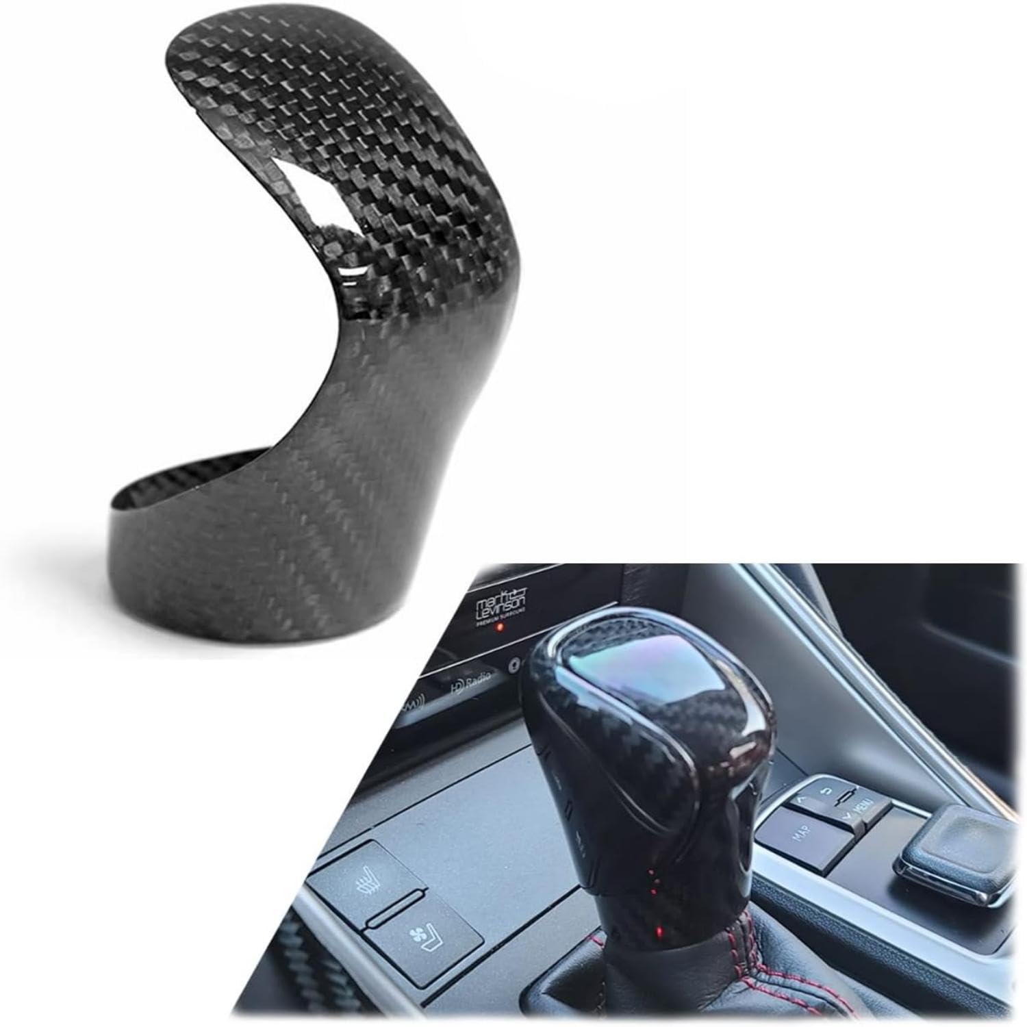 Carbon Fiber Gear Shift Cover for Lexus Cars (Black)