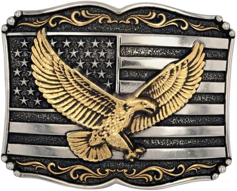 Montana Silversmiths Unisex Soaring Liberty Attitude Buckle Silver One Size