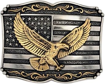Montana Silversmiths Unisex Soaring Liberty Attitude Buckle Silver One Size